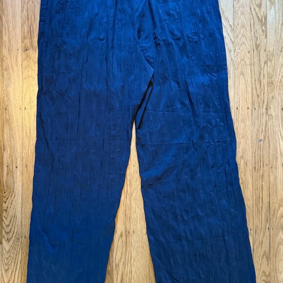 & Other Stories Black Crinkle Trouser- Size 12 - Picture 4 of 4